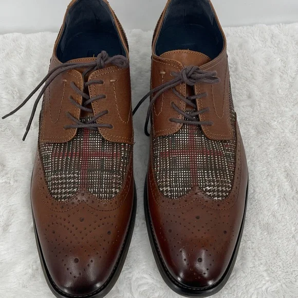 LA MILANO KENT Men's Brown Oxford Shoes SIZE 13M - Picture 3 of 7